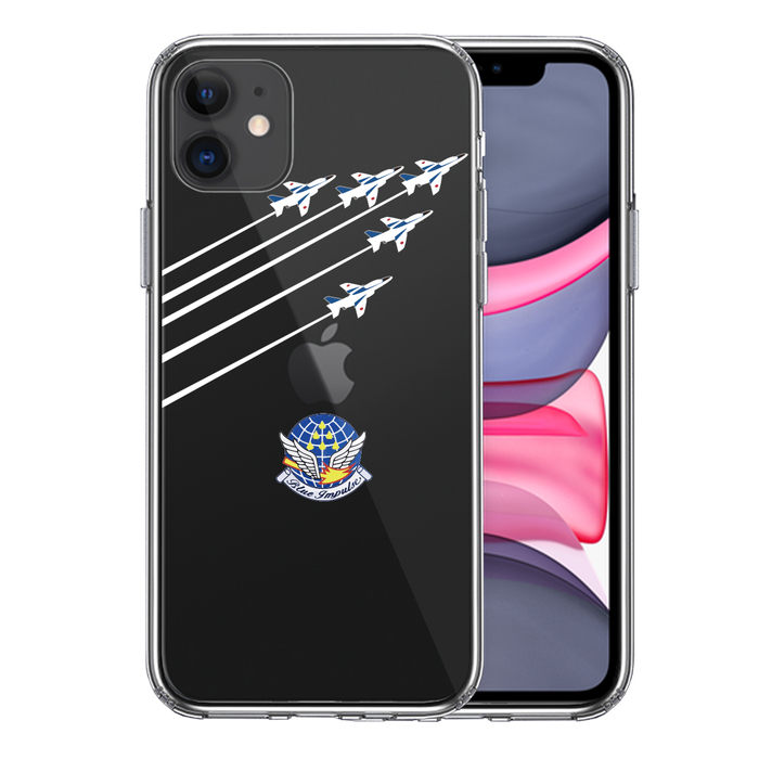 iPhone11 ケース クリアブルーインパルス スマホケース 側面ソフト 背面ハード ハイブリッド-0
