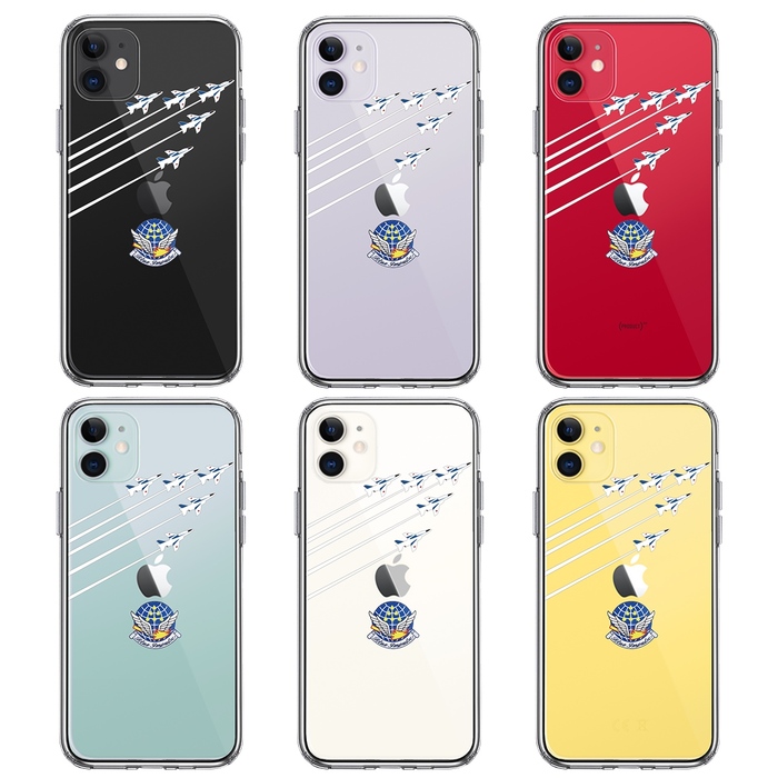 iPhone11 ケース クリアブルーインパルス スマホケース 側面ソフト 背面ハード ハイブリッド-1