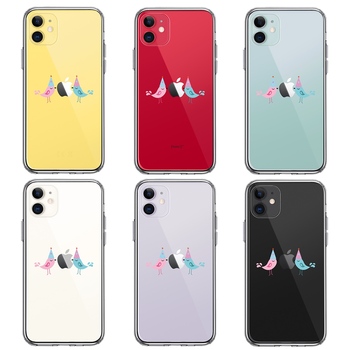 iPhone11 case clear pretty bird cup ru smartphone case side soft the back side hard hybrid -1