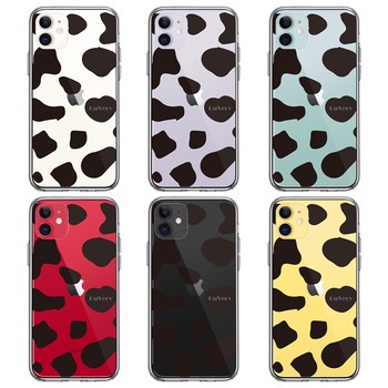 iPhone11 case clear animal pattern kau cow smartphone case side soft the back side hard hybrid -1