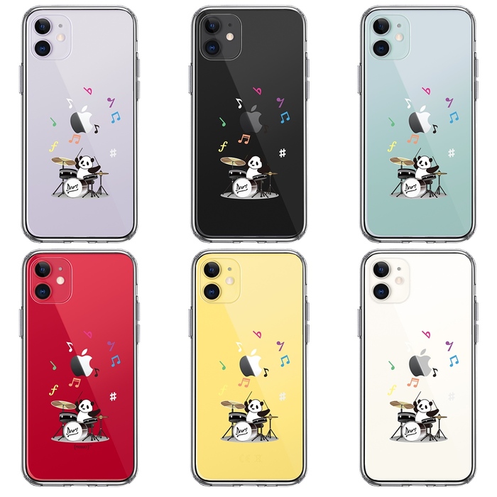 iPhone11 case clear drum Panda sound . smartphone case side soft the back side hard hybrid -1