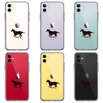 iPhone11 case clear horse Sara Brett smartphone case side soft the back side hard hybrid -1