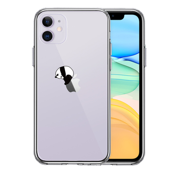 iPhone11 case clear Panda panda vaulting horse gymnastics smartphone case side soft the back side hard hybrid -0