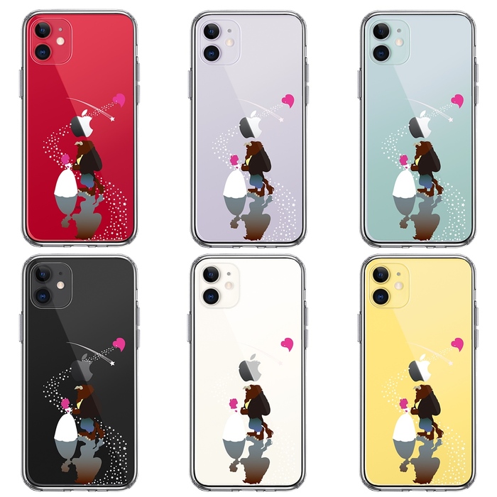 iPhone11 ケース クリア美女と野獣 星 の 祝福 スマホケース 側面ソフト 背面ハード ハイブリッド-1