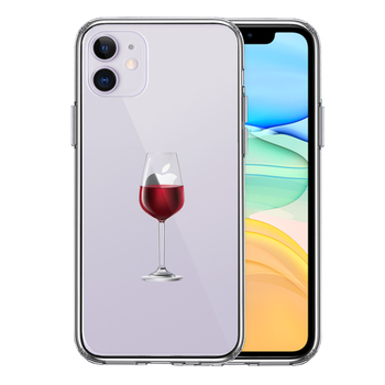 iPhone11 case clear jacket red wine smartphone case side soft the back side hard hybrid -0