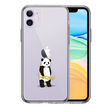 iPhone11 case clear trumpet Panda smartphone case side soft the back side hard hybrid -0