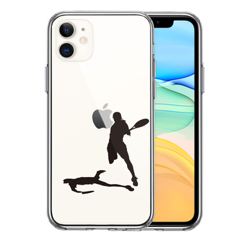 iPhone11 case clear tennis s mash smartphone case side soft the back side hard hybrid -0