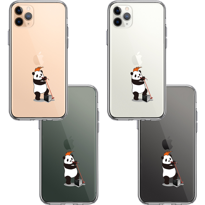 iPhone11pro case clear Panda Vocal stand Mike smartphone case side soft the back side hard hybrid -1