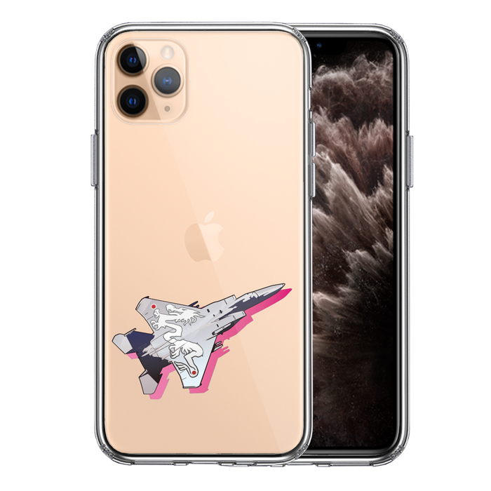 iPhone11pro ケース クリア  F-15J 303飛行隊 白龍 スマホケース 側面ソフト 背面ハード ハイブリッド-0