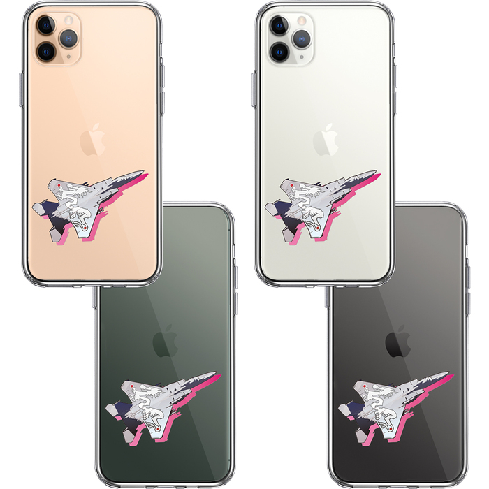 iPhone11pro ケース クリア  F-15J 303飛行隊 白龍 スマホケース 側面ソフト 背面ハード ハイブリッド-1