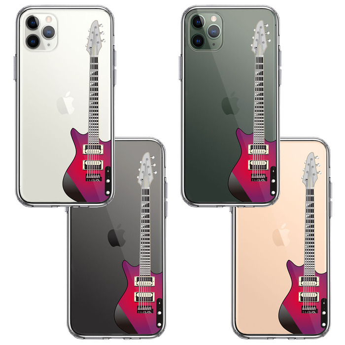 iPhone11pro кейс прозрачный электрогитара смартфон кейс боковая сторона soft задняя сторона твердый hybrid -1