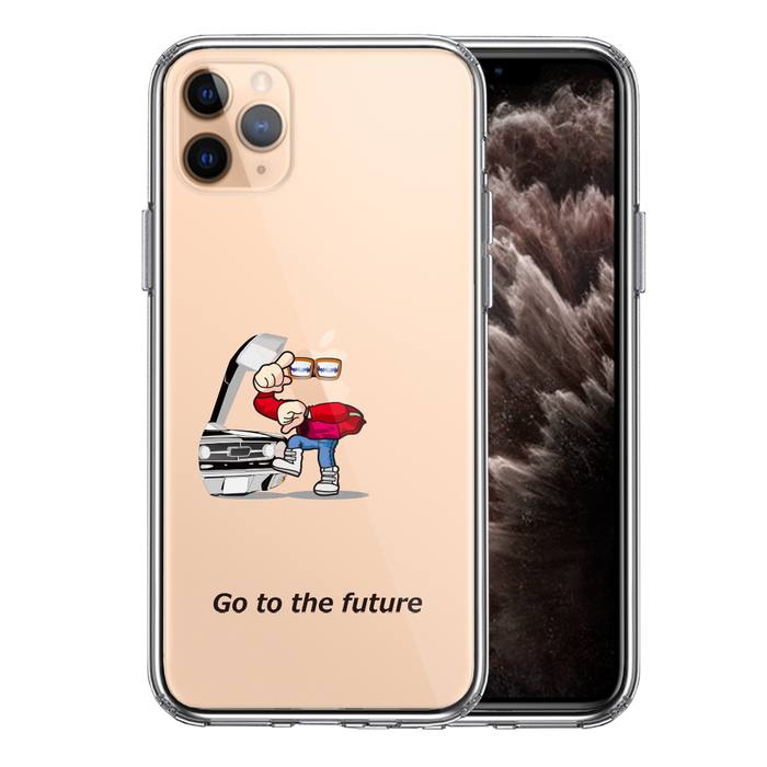 iPhone11pro ケース クリアgo to the future スマホケース 側面ソフト 背面ハード ハイブリッド-0