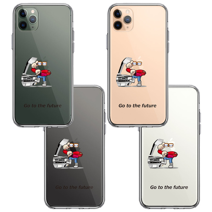 iPhone11pro ケース クリアgo to the future スマホケース 側面ソフト 背面ハード ハイブリッド-1