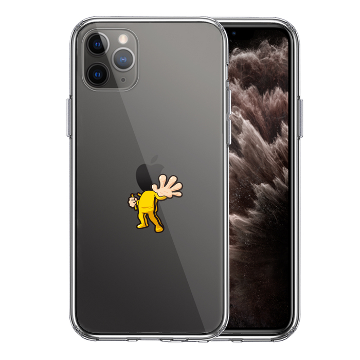 iPhone11pro ケース クリア映画パロディ 天才 格闘家 スマホケース 側面ソフト 背面ハード ハイブリッド-0
