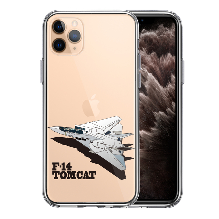 iPhone11pro ケース クリア米軍 F-14 トムキャット スマホケース 側面ソフト 背面ハード ハイブリッド-0
