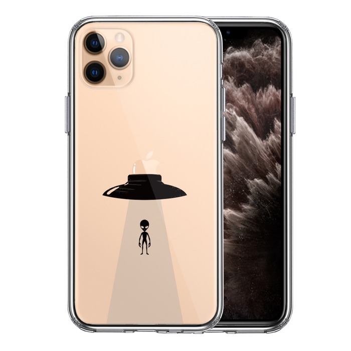 iPhone11pro ケース クリアUFO 帰艦 スマホケース 側面ソフト 背面ハード ハイブリッド-0