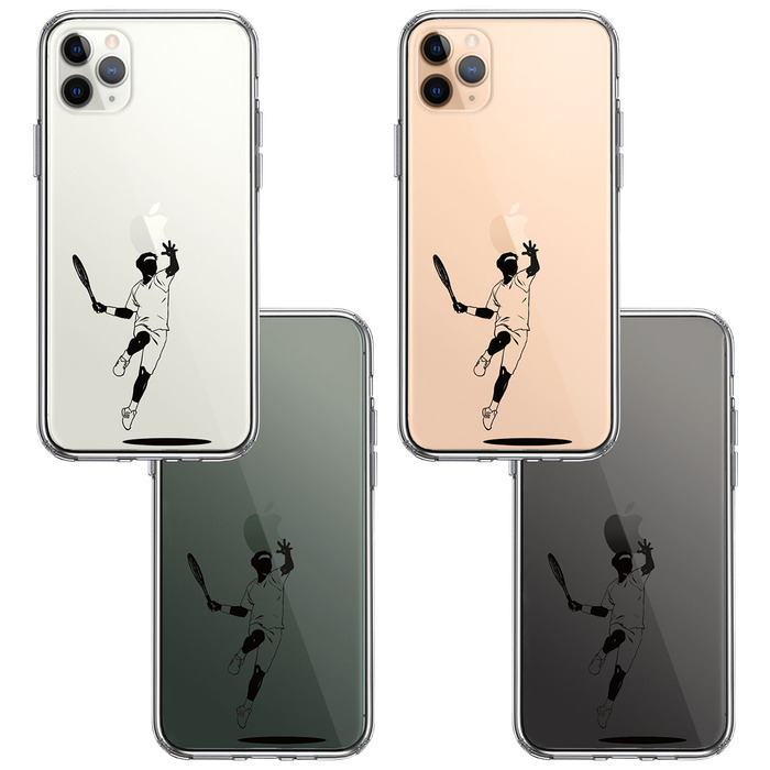iPhone11pro ケース クリアテニス スマホケース 側面ソフト 背面ハード ハイブリッド-1