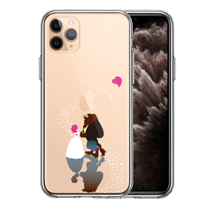 iPhone11pro ケース クリア 美女と野獣 星 の 祝福 スマホケース 側面ソフト 背面ハード ハイブリッド-0
