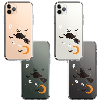 iPhone11pro ケース クリア Halloween ハロウィン スマホケース 側面ソフト 背面ハード ハイブリッド-1