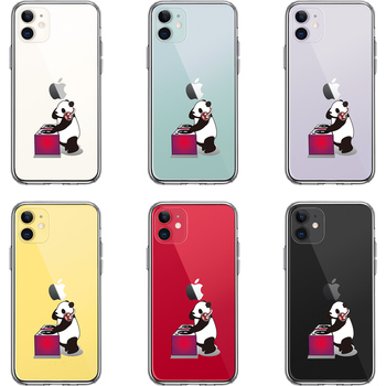 iPhone11 case clear Panda DJ smartphone case side soft the back side hard hybrid -1