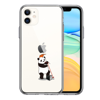 iPhone11 case clear Panda Vocal stand Mike smartphone case side soft the back side hard hybrid -0