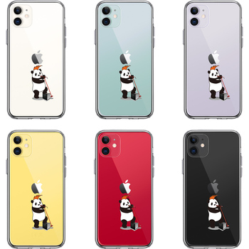 iPhone11 case clear Panda Vocal stand Mike smartphone case side soft the back side hard hybrid -1