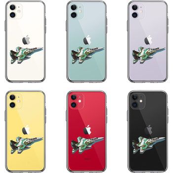 iPhone11 case clear aviation self .. fighter (aircraft) F-15J UGG resa-2 smartphone case side soft the back side hard hybrid -1