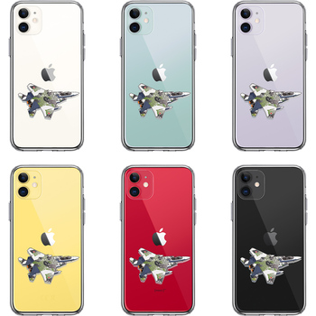 iPhone11 case clear aviation self ..F-15J UGG resa- smartphone case side soft the back side hard hybrid -1