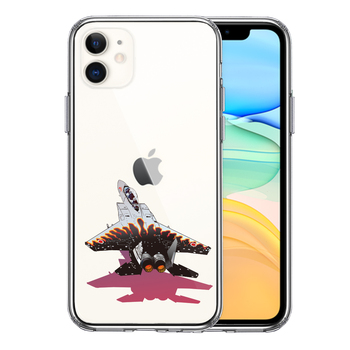 iPhone11 case clear F-15J memory painting 23 flight .10 anniversary smartphone case side soft the back side hard hybrid -0