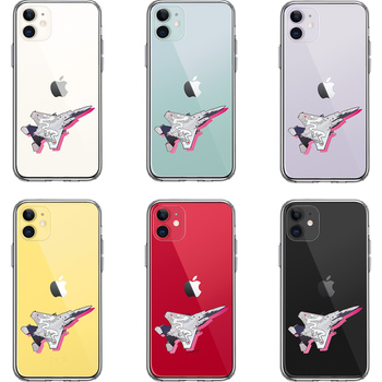 iPhone11 ケース クリア F-15J 303飛行隊 白龍 スマホケース 側面ソフト 背面ハード ハイブリッド-1