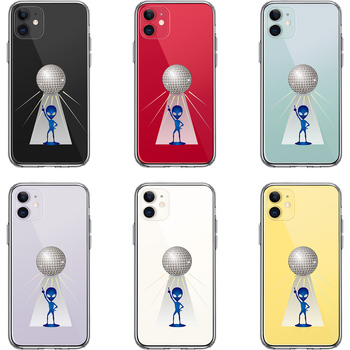 iPhone11 case clear extraterrestrial Dan singfi- bar blues ma ho case side soft the back side hard hybrid -1