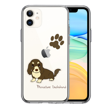 iPhone11 case clear dachshund 1 smartphone case side soft the back side hard hybrid -0