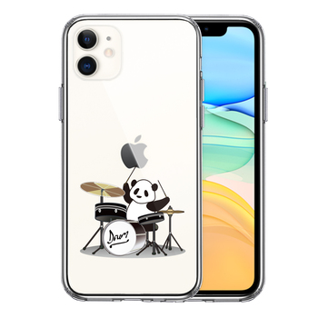 iPhone11 case clear drum Panda smartphone case side soft the back side hard hybrid -0