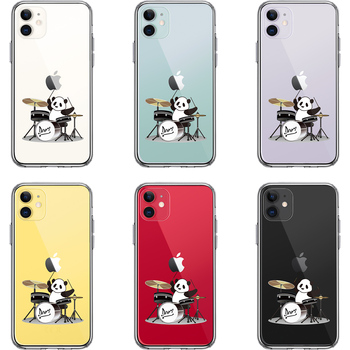 iPhone11 case clear drum Panda smartphone case side soft the back side hard hybrid -1