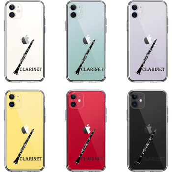 iPhone11 case clear clarinet smartphone case side soft the back side hard hybrid -1