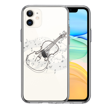 iPhone11 case clear va Io Lynn 4 black smartphone case side soft the back side hard hybrid -0