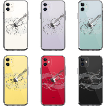 iPhone11 case clear va Io Lynn 4 black smartphone case side soft the back side hard hybrid -1