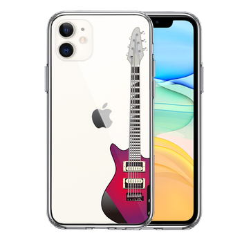 iPhone11 case clear electric guitar smartphone case side soft the back side hard hybrid -0