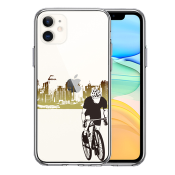 iPhone11 ケース クリア スポーツサイクリング 男子2 スマホケース 側面ソフト 背面ハード ハイブリッド-0