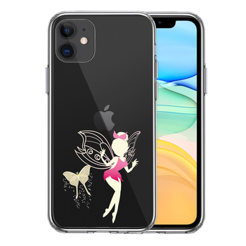 iPhone11 ケース クリア ピーターパン 妖精 3 スマホケース 側面ソフト 背面ハード ハイブリッド-0