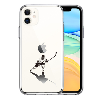 iPhone11 case clear ice hockey . attaching smartphone case side soft the back side hard hybrid -0