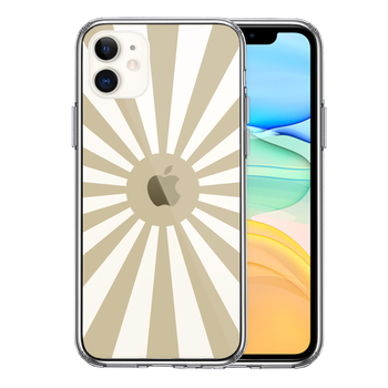 iPhone11 ケース クリア 旭日旗 太陽 日本 スマホケース 側面ソフト 背面ハード ハイブリッド-0