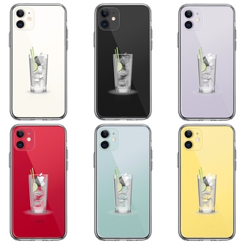 iPhone11 case clear apple apple cocktail smartphone case side soft the back side hard hybrid -1