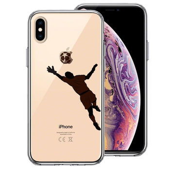 iPhoneX case iPhoneXS case clear soccer super save smartphone case hybrid -0