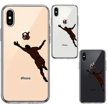 iPhoneX case iPhoneXS case clear soccer super save smartphone case hybrid -1