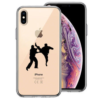 iPhoneX ケース iPhoneXS ケース クリア 空手 スマホケース ハイブリッド-0