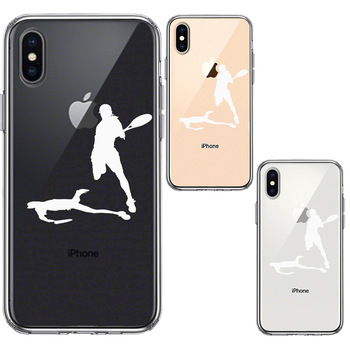 iPhoneX case iPhoneXS case clear tennis s mash white smartphone case hybrid -1