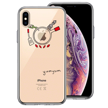 iPhoneX case iPhoneXS case clear cooking middle yumyum2 smartphone case hybrid -0