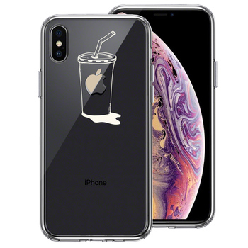 iPhoneX case iPhoneXS case clear Apple juice white smartphone case hybrid -0