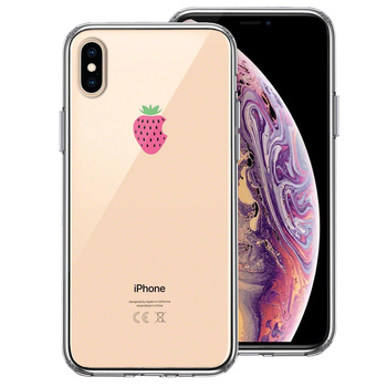 iPhoneX case iPhoneXS case clear strawberry . smartphone case hybrid -0